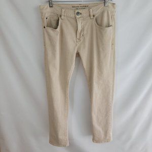 Banana Republic Beige The Traveler 30x30 Jeans (Actual 32x30} Slim Fit Stretch